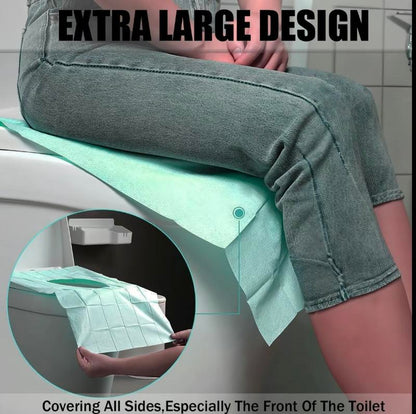 20‑Pack Disposable Individually Wrapped Toilet Seat Covers for Travel & Public Restrooms
