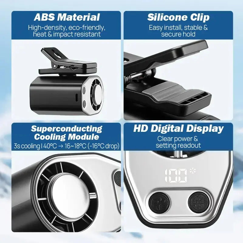 ❄️🌬️Clip-On Car Cooler: Feel Genuine Cold Air In Seconds☃️