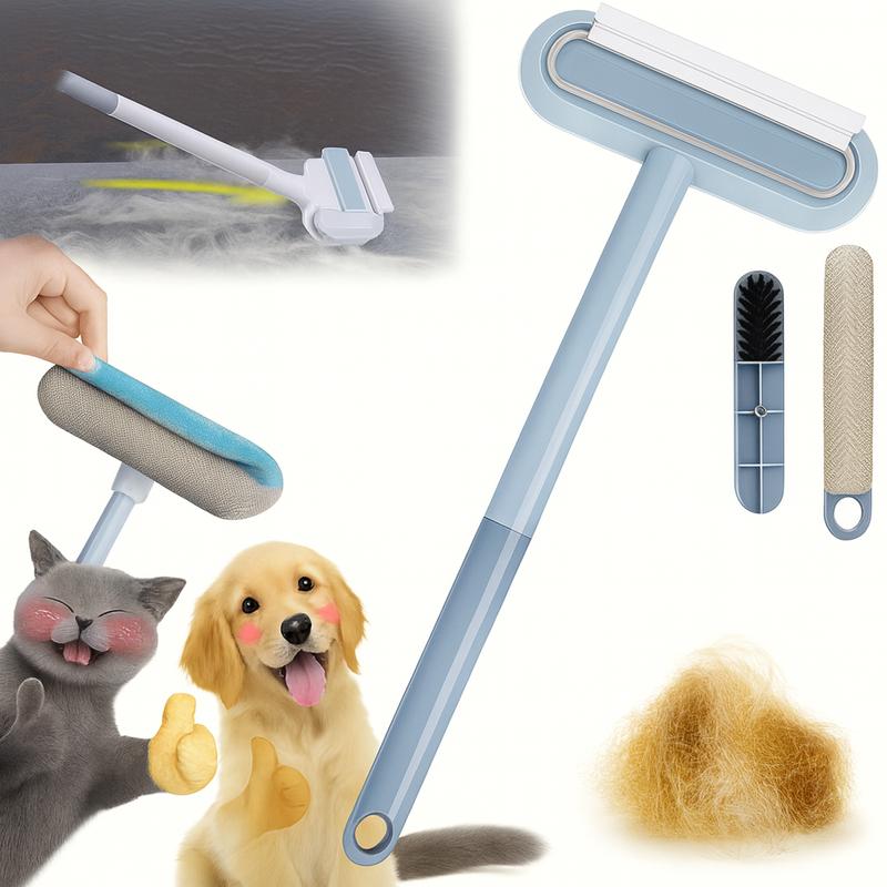 Upgraded Reusable Pet Hair Remover Brush – Extra-Long Handle Lint Cleaner for Dog & Cat Hair