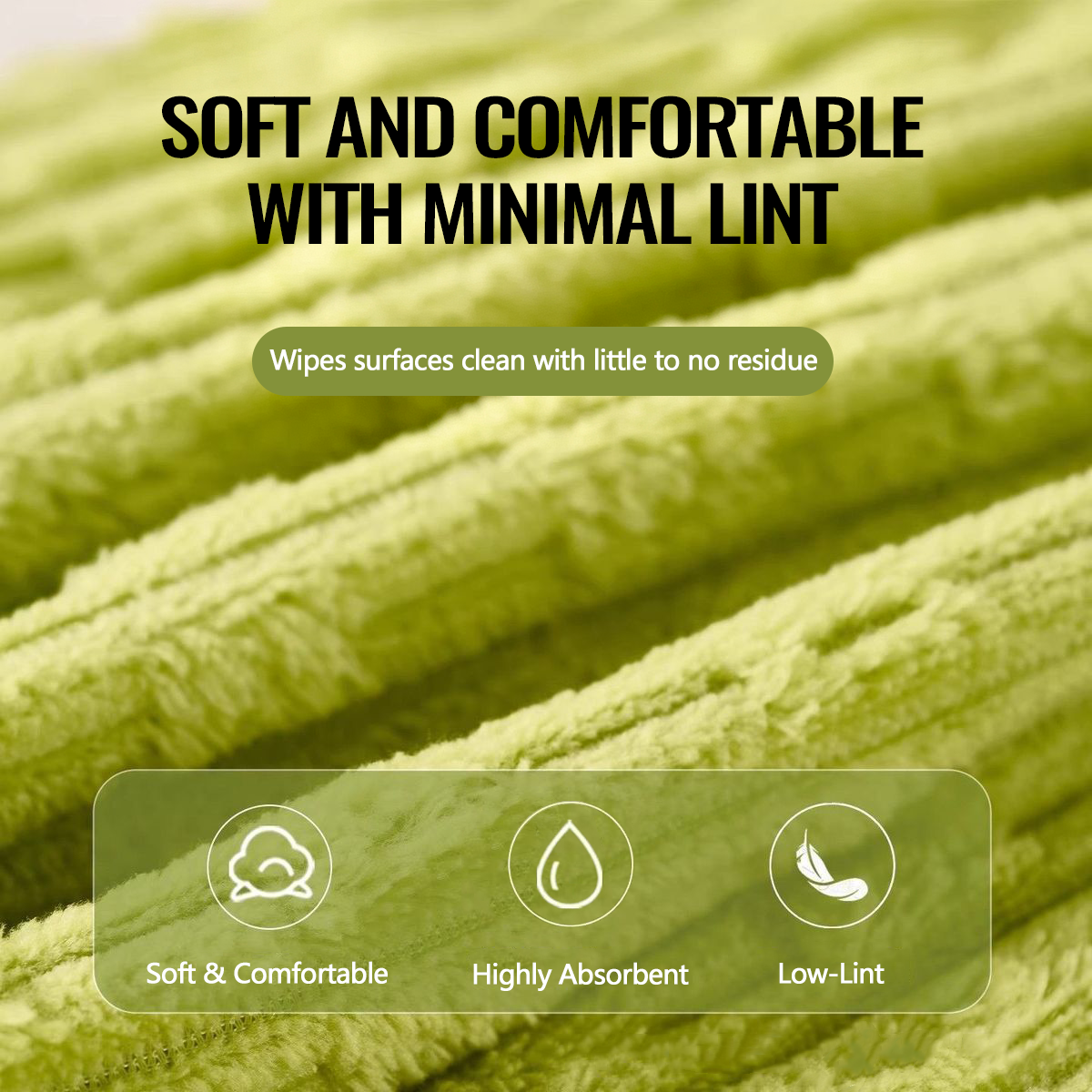 20 PCS Tearable Antibacterial Cleaning Cloths, 10A-Grade Reusable Wet/Dry Lint-Free Rags, Streak-Free Scrubbing Towels for Kitchen, Car, Glass & Electronics