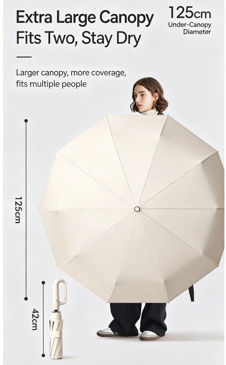 Automatic Folding Umbrella, 1 Count/60pcs Portable Rain Umbrella with Loop Buckle, Windproof & Waterproof Umbrella for Men & Women
