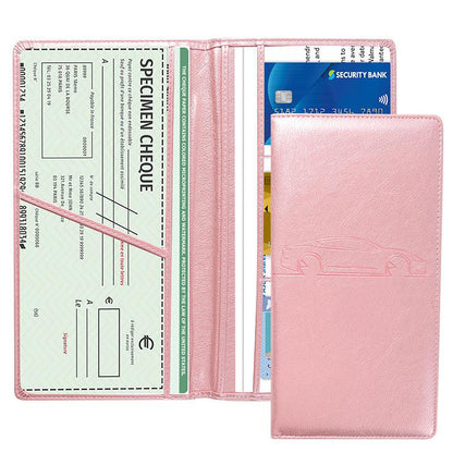 Car Registration & Insurance Card Holder, Magnetic Closure Vehicle Organizer, Car Essential Document Wallet