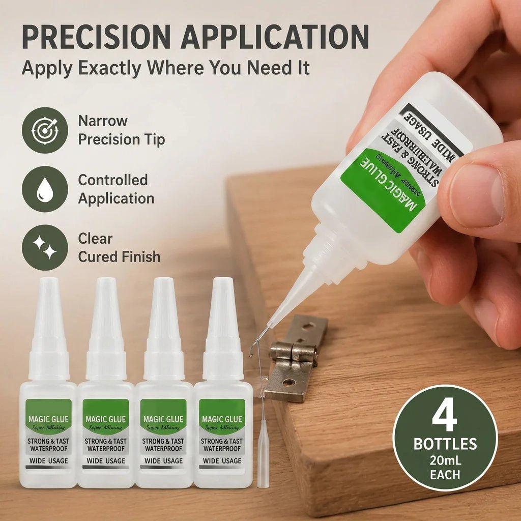 🔥Last Day 🔥 1 SET 4PCS Fast-Setting CA Glue Kit – Industrial Strength Instant Bond