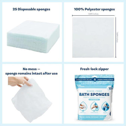 🏆Flash Sale⚡ 50K+ 🌈Disposable Rinse-Free Bathing Wipes🧼