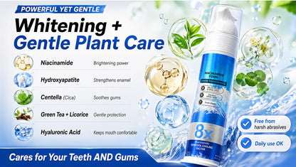 🦷✨Niacinamide Foaming🫧 Whitening Toothpaste 8X - Fresh Breath Stain Removal Gentle Teeth Cleaning