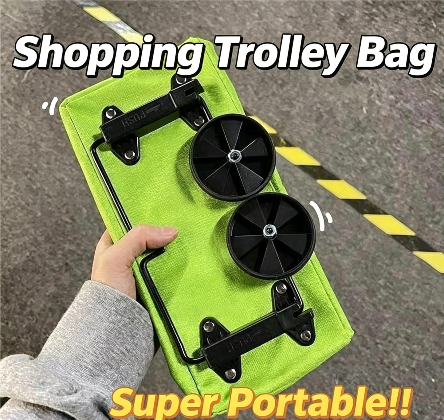 Heavy-Duty Rolling Cart with Reinforced Oxford Fabric, Silent Wheels
