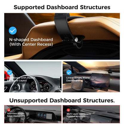 Magnetic Car Phone Mount, Hands Free Cell Phone Holder Clip Car