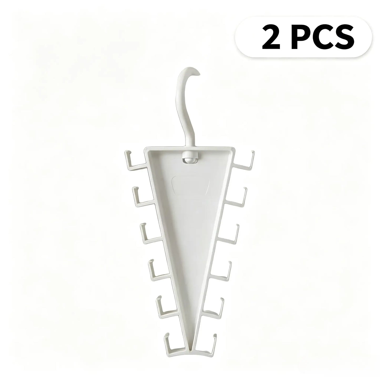 V-Shaped Double-Sided Closet Organizer Hanger – 360° Rotatable Space-Saving Rack with 12 Hooks