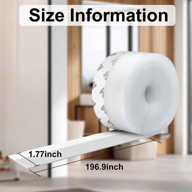 16.4Ft Wide 1.77in Weather Stripping, Adhesive Draft Stopper Insulation Seal Tape for Doors, Windows & Shower Doors
