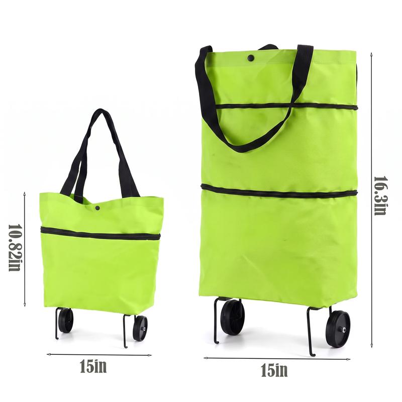 Heavy-Duty Rolling Cart with Reinforced Oxford Fabric, Silent Wheels
