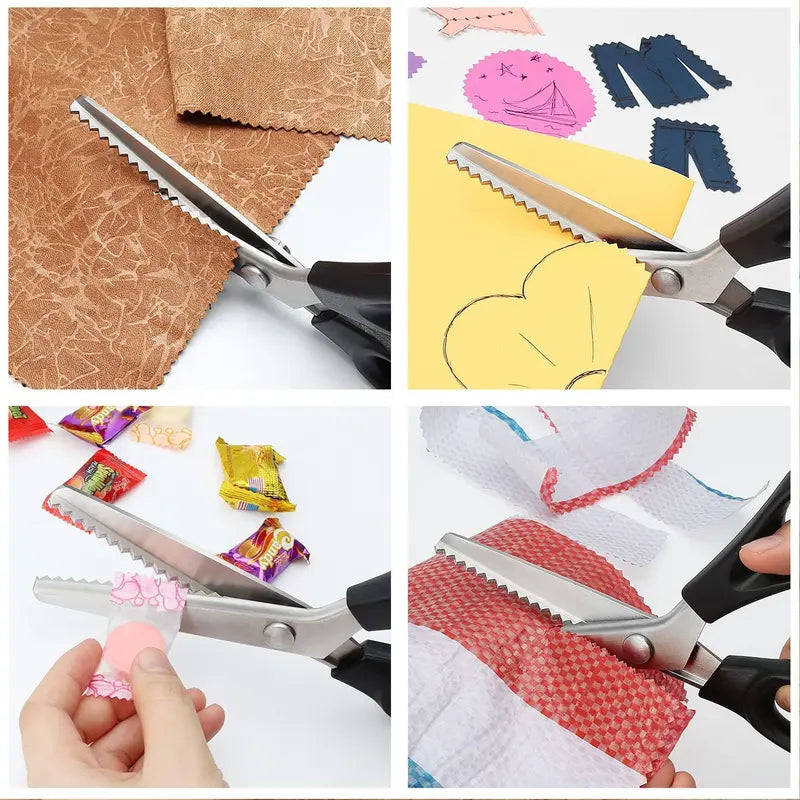 Stainless Steel Zig Zag Scissors with Serrated Teeth - Perfect for DIY Crafts