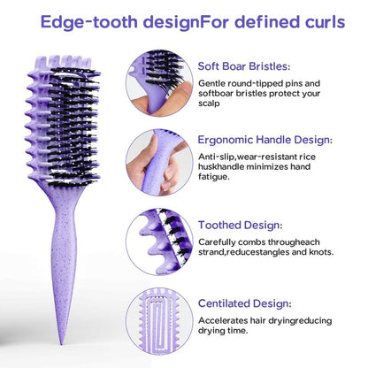 2026 Curl Defining Brush, Detangling Styling Comb for All Curl Types, Wet & Dry Use