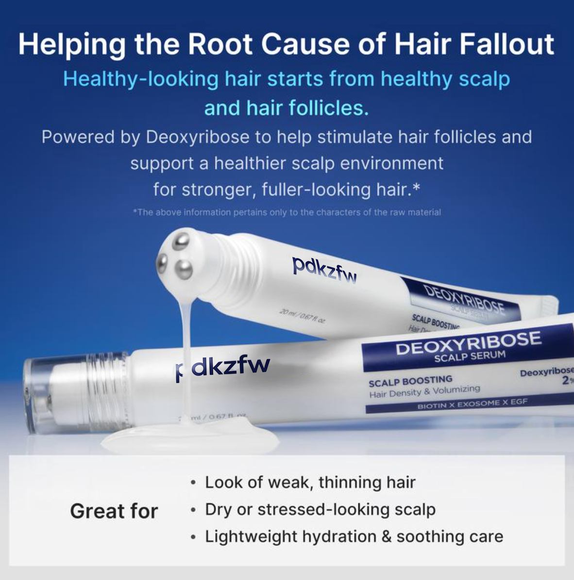 Deoxyribose Scalp Serum | Hair Growth Roller