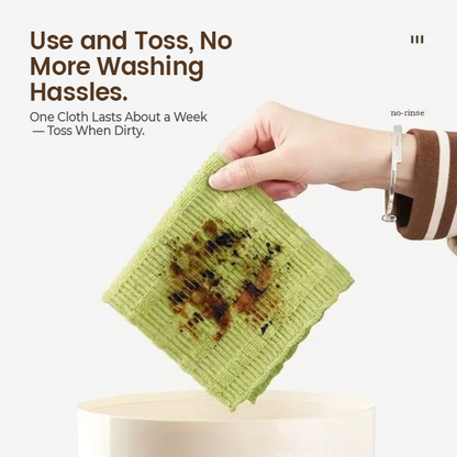 20 PCS Tearable Antibacterial Cleaning Cloths, 10A-Grade Reusable Wet/Dry Lint-Free Rags, Streak-Free Scrubbing Towels for Kitchen, Car, Glass & Electronics