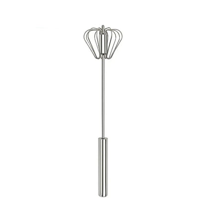 Stainless Steel Hand-Push Rotary Whisk – Effortless Mixing in Seconds!