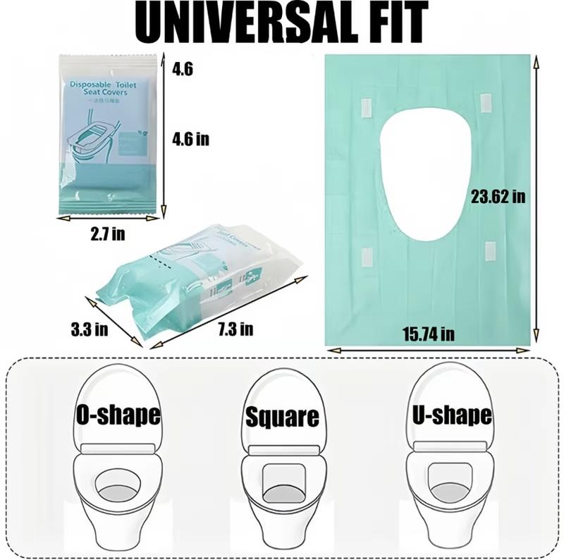 20‑Pack Disposable Individually Wrapped Toilet Seat Covers for Travel & Public Restrooms