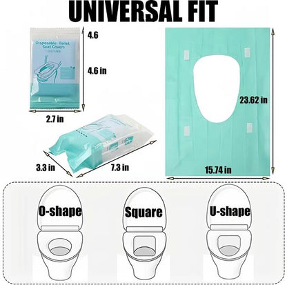 20‑Pack Disposable Individually Wrapped Toilet Seat Covers for Travel & Public Restrooms