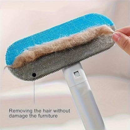 Upgraded Reusable Pet Hair Remover Brush – Extra-Long Handle Lint Cleaner for Dog & Cat Hair