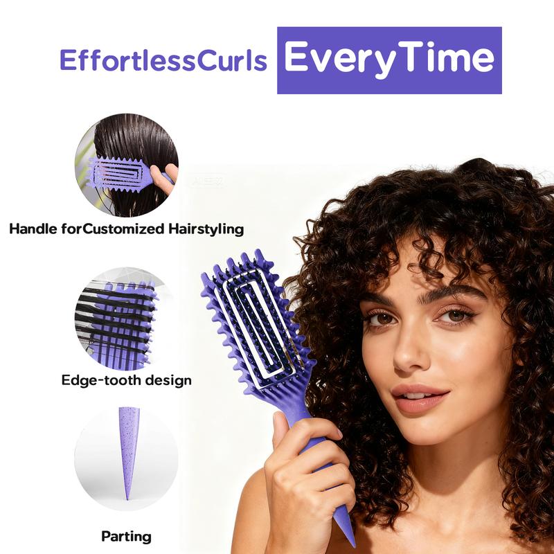 2026 Curl Defining Brush, Detangling Styling Comb for All Curl Types, Wet & Dry Use