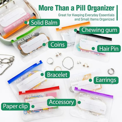 🏆 Last Day Special Price  ! 💊 Waterproof Pill Pouch Set – 7 to 14 Days of Meds & Vitamins💧Waterproof & Crush-Resistant Shell