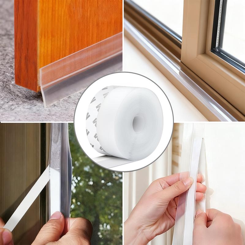 16.4Ft Wide 1.77in Weather Stripping, Adhesive Draft Stopper Insulation Seal Tape for Doors, Windows & Shower Doors