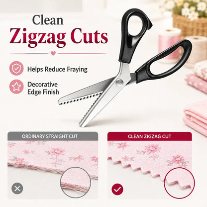 Stainless Steel Zig Zag Scissors with Serrated Teeth - Perfect for DIY Crafts
