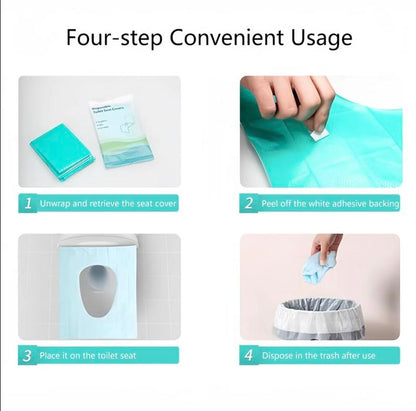 20‑Pack Disposable Individually Wrapped Toilet Seat Covers for Travel & Public Restrooms