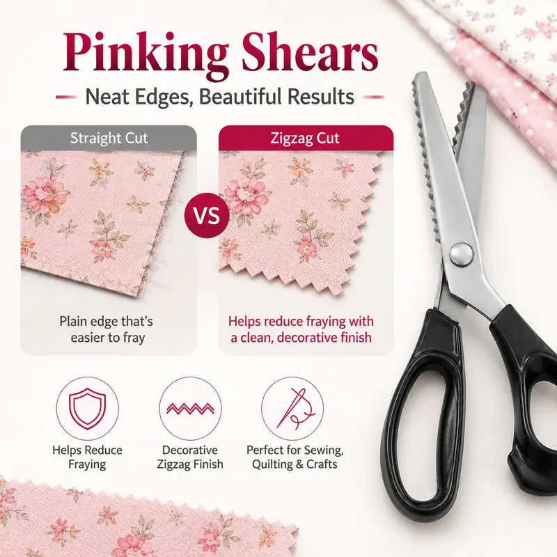 Stainless Steel Zig Zag Scissors with Serrated Teeth - Perfect for DIY Crafts