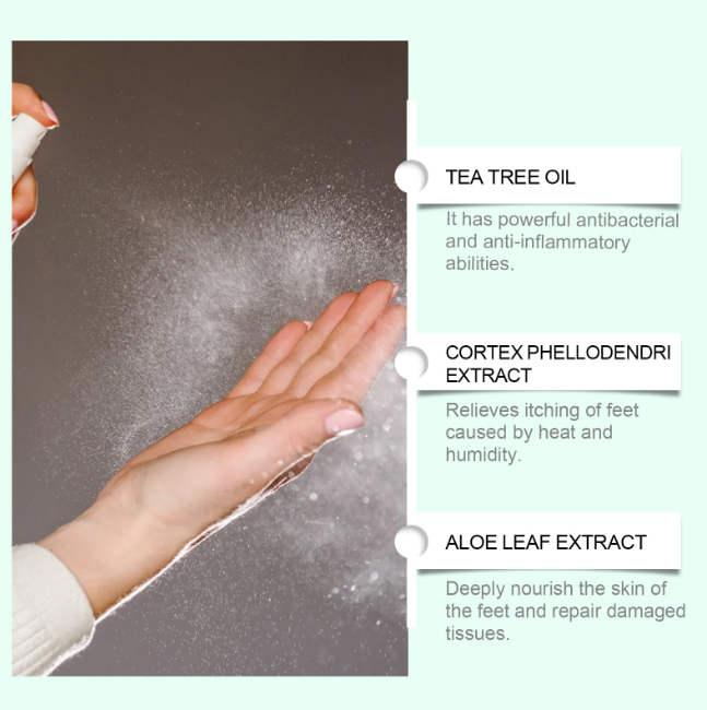 👣Tea Tree Oil Foot Spray - Plantar Moisturizing 👟Deodorant for Odor Control & Dry Feet Care