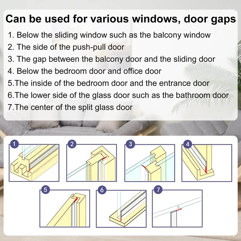 16.4Ft Wide 1.77in Weather Stripping, Adhesive Draft Stopper Insulation Seal Tape for Doors, Windows & Shower Doors