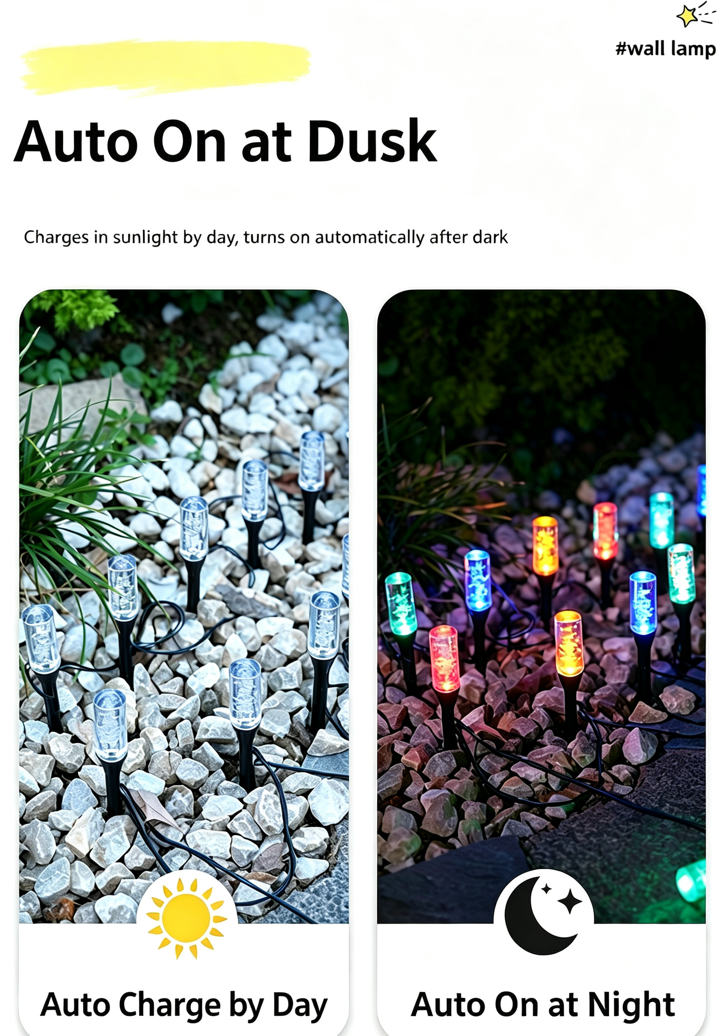 Set of 10 LED Solar Garden Stake Lights, Blue Bubble-Shaped Path Lights, IPX4 Waterproof Outdoor Garden Lights