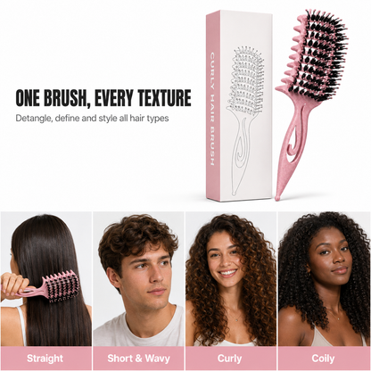 2026 Curl Defining Brush, Detangling Styling Comb for All Curl Types, Wet & Dry Use