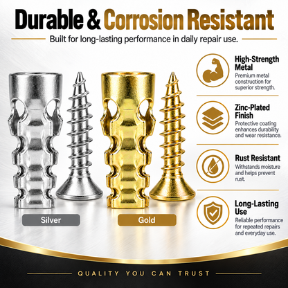 Short Expansion Screws Set Door Hinge Thread Repair Fixers for Home Users, Restoration of Cabinet & Tile Mounting (Millimeters Measurement), Wall Anchor
