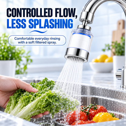 Faucet Water Filter for Sink  Splash-Proof Tap Filter for Kitchen & Bathroom