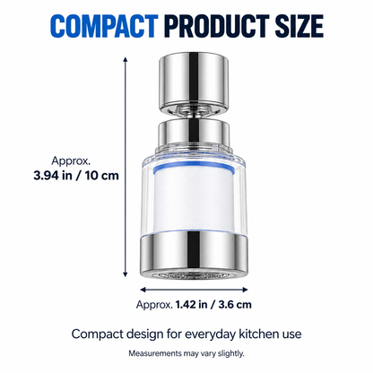 Faucet Water Filter for Sink  Splash-Proof Tap Filter for Kitchen & Bathroom