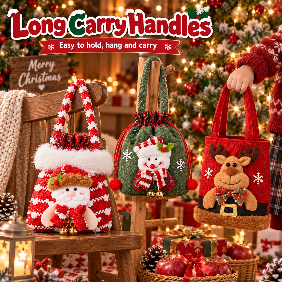 Christmas Apple Bag Children's Gift Bag Kindergarten Candy Bag Christmas Eve Apple Packaging Gift Box