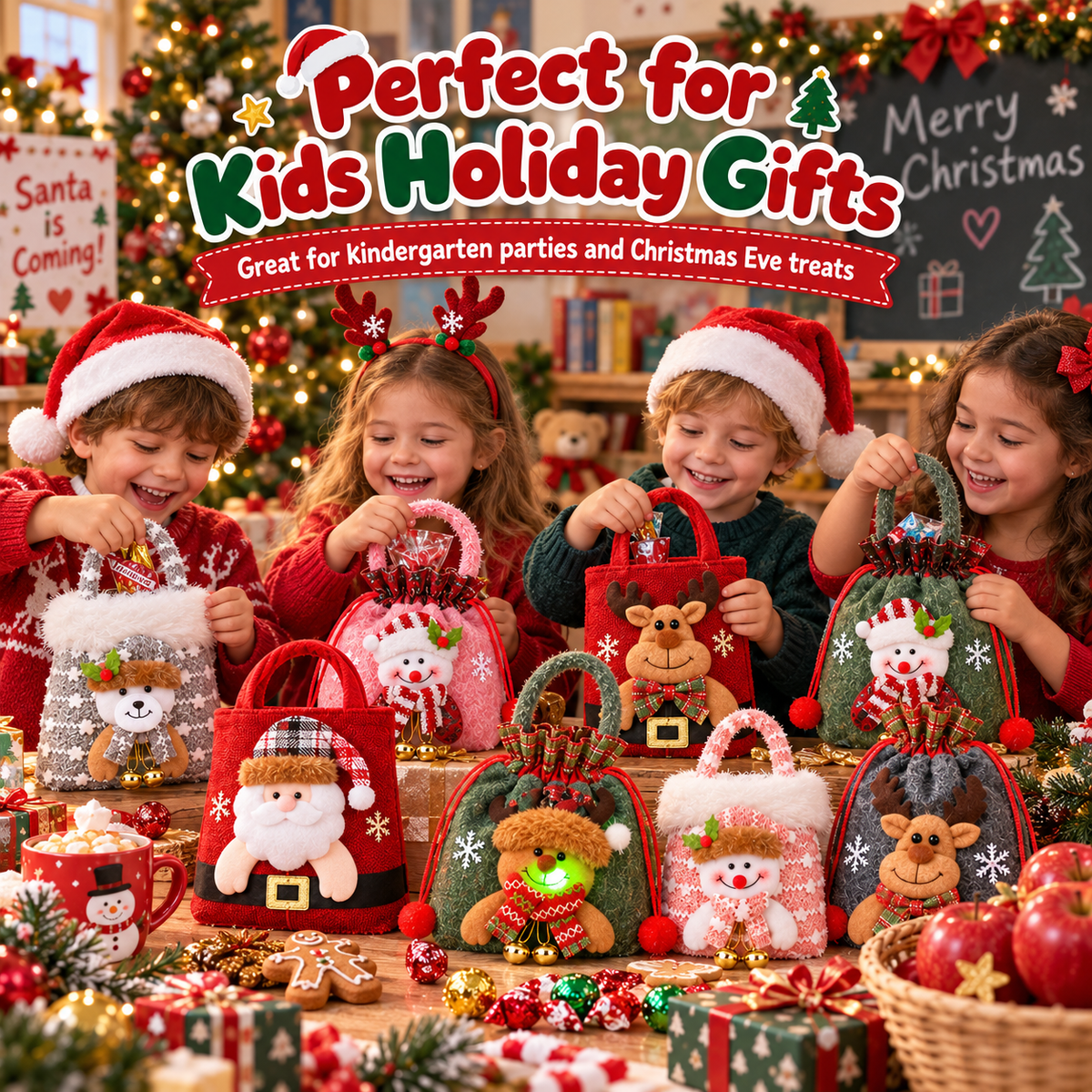 Christmas Apple Bag Children's Gift Bag Kindergarten Candy Bag Christmas Eve Apple Packaging Gift Box