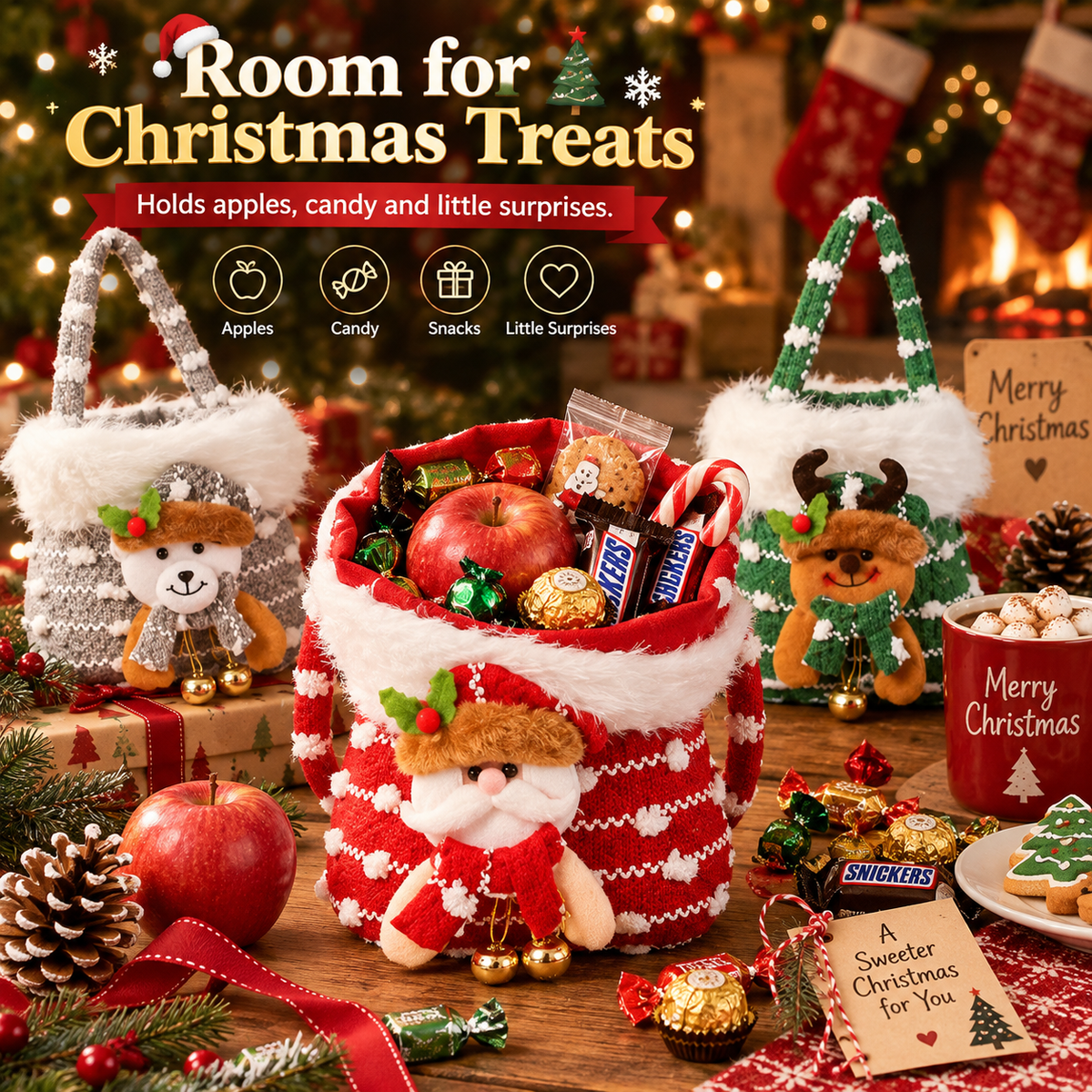 Christmas Apple Bag Children's Gift Bag Kindergarten Candy Bag Christmas Eve Apple Packaging Gift Box