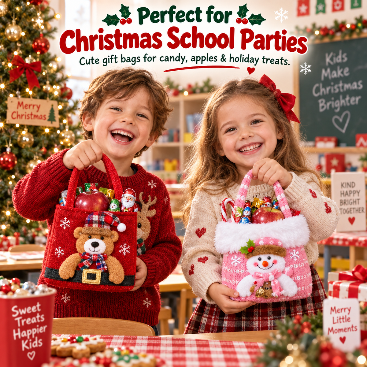 Christmas Apple Bag Children's Gift Bag Kindergarten Candy Bag Christmas Eve Apple Packaging Gift Box