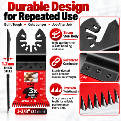 Multifunctional Professional Japanese Teeth Fast Cutting Oscillating Blade, Compatible with Major Tools, Durable Design