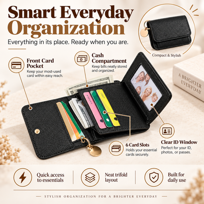 Luna Mini Wallet | Elegant Slim Card Holder With Coin Pocket