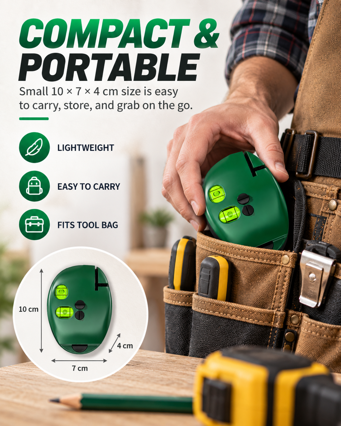 90 Degree Electronic Red Light Scale Red Light Level Green Light Level Self-leveling Parallel Line Parallel Line Suitable for Construction Portable