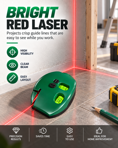 90 Degree Electronic Red Light Scale Red Light Level Green Light Level Self-leveling Parallel Line Parallel Line Suitable for Construction Portable