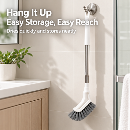 Adjustable Length Stainless Steel Telescopic Long Handle Crevice Cleaning Brush, Narrow Gap Cleaner for Bathroom, Hard-to-Reach Spaces