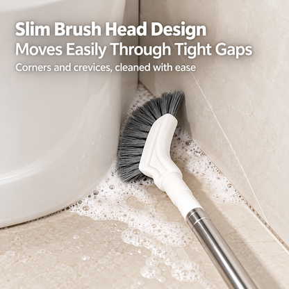 Adjustable Length Stainless Steel Telescopic Long Handle Crevice Cleaning Brush, Narrow Gap Cleaner for Bathroom, Hard-to-Reach Spaces