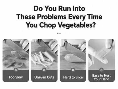 Multi-shaped slicer with adjustable stainless steel blades.