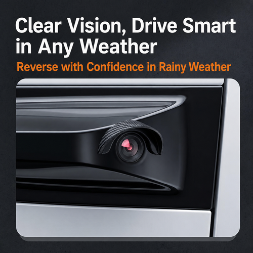 Car Rear‑View Camera Rain Shield, Soft PVC Sun Shade Cover, Waterproof Protector Hood for Reversing Backup Camera, Rain‑Proof Visor Accessory for Car Side & Rear Camera