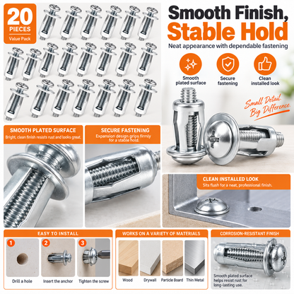 Heavy-Duty Carbon Steel Button Rivet Locking Nuts Set - Durable, Rustproof, Bolt-Compatible Industrial & Furniture Hardware for Panel Fixing, Sheet Metal Repair