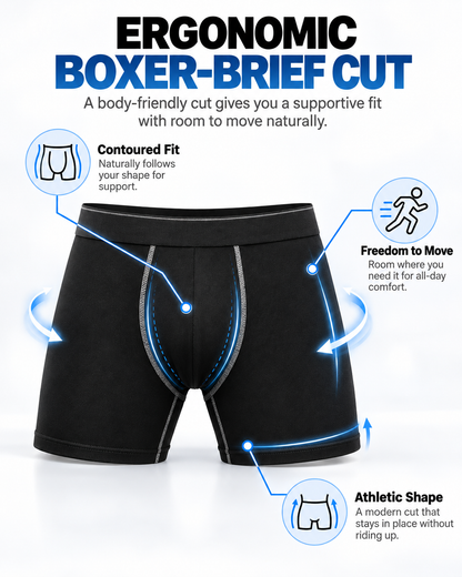 Men's Cotton Boxer Briefs 10-pack Underwear Multi Pack Comfortable Fit Soft Stretch Fabric Breathable