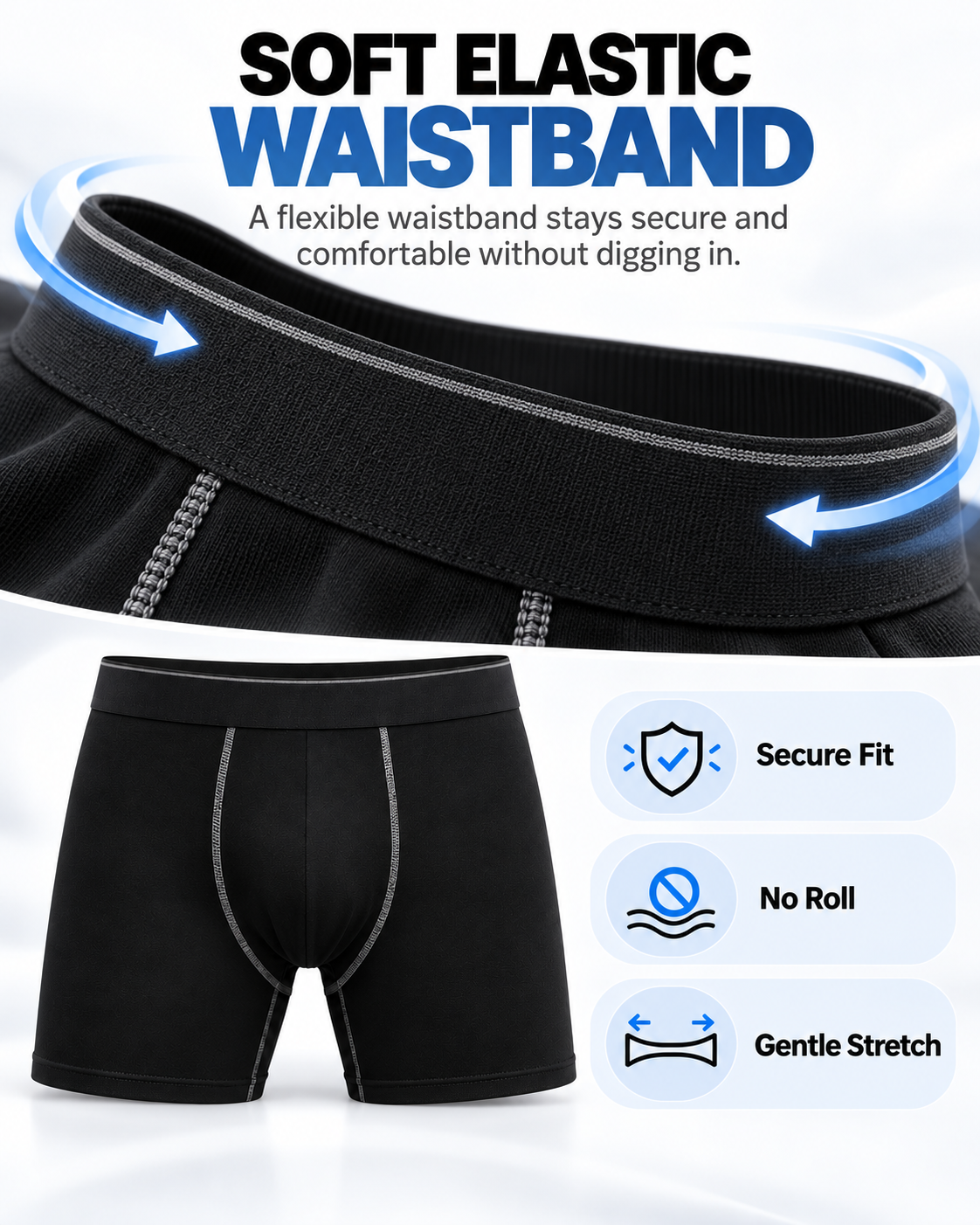 Men's Cotton Boxer Briefs 10-pack Underwear Multi Pack Comfortable Fit Soft Stretch Fabric Breathable